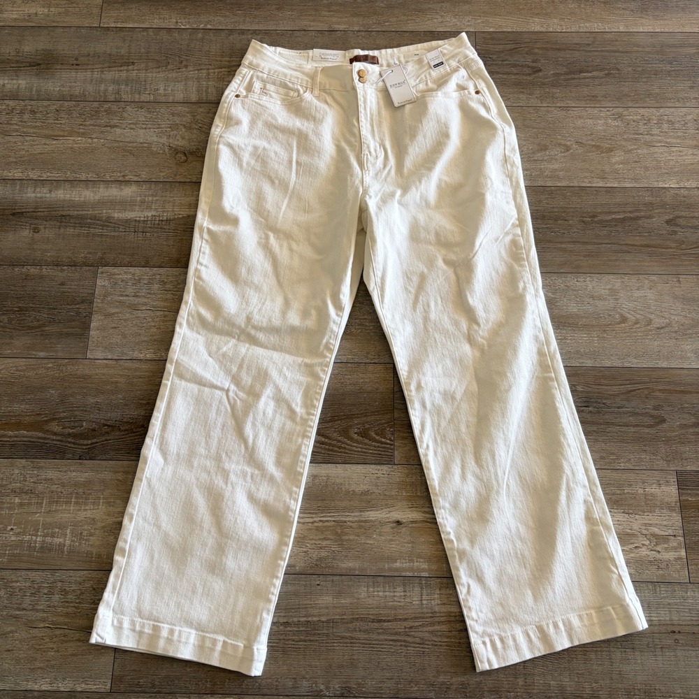 NEW Judy Blue Wide Leg Jeans Women 20W White High Waist JB88969 WHT-CO Stretch